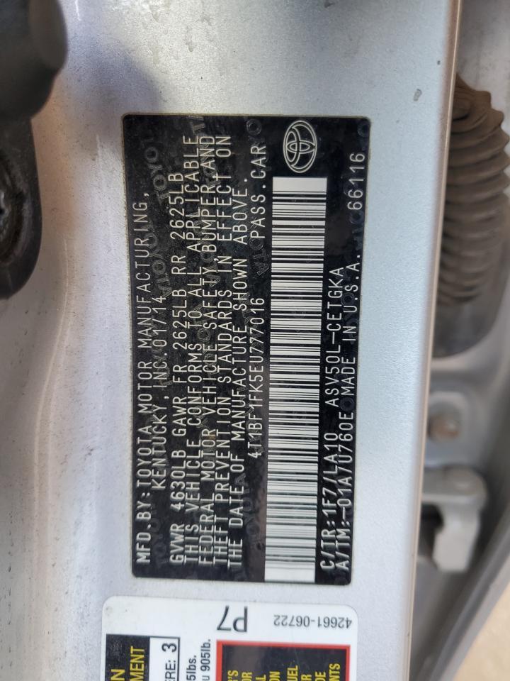 2014 TOYOTA CAMRY
