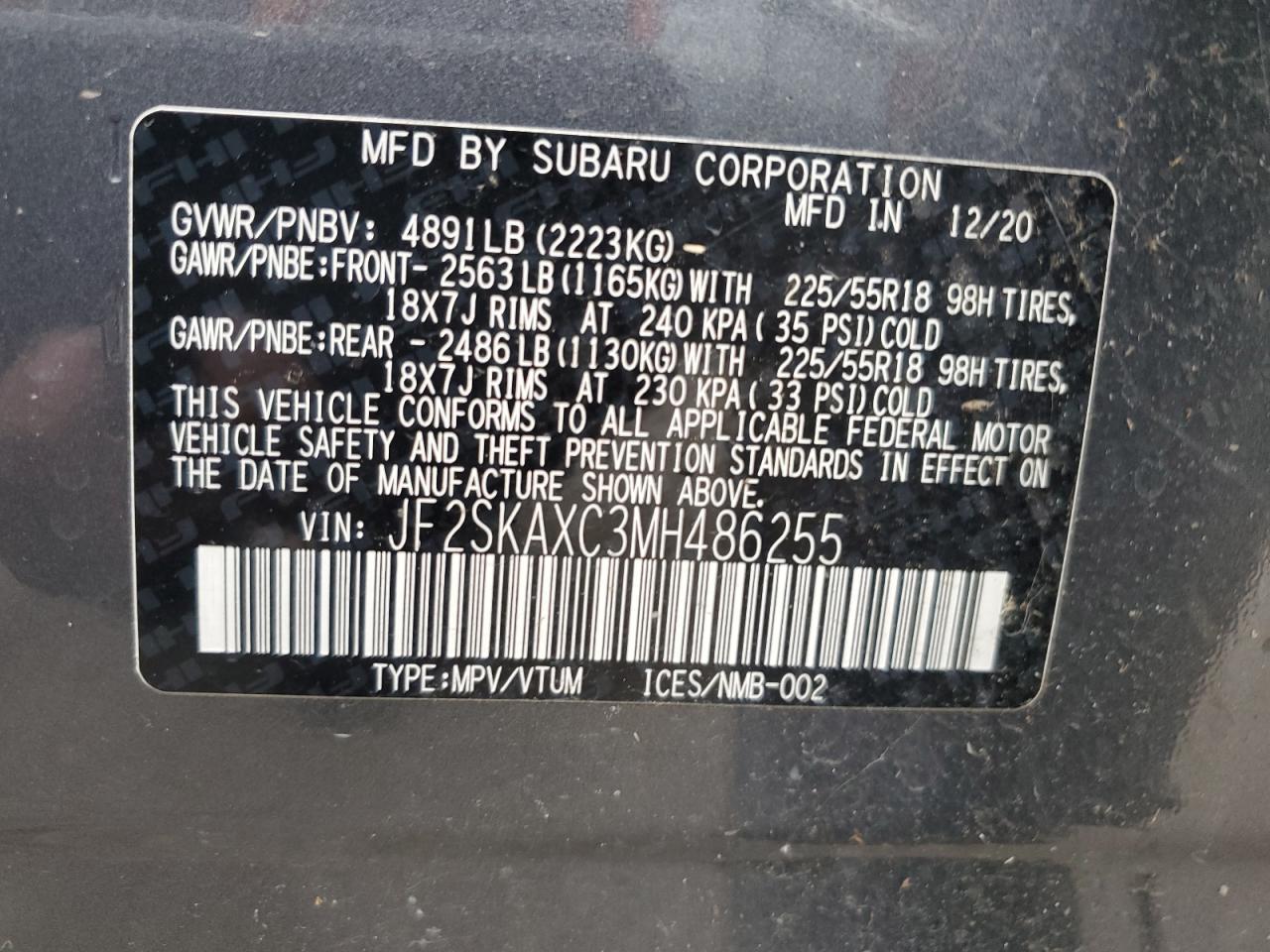 2021 SUBARU FORESTER