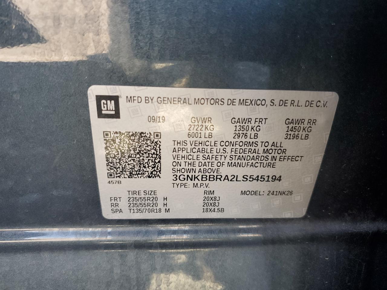 2020 CHEVROLET BLAZER