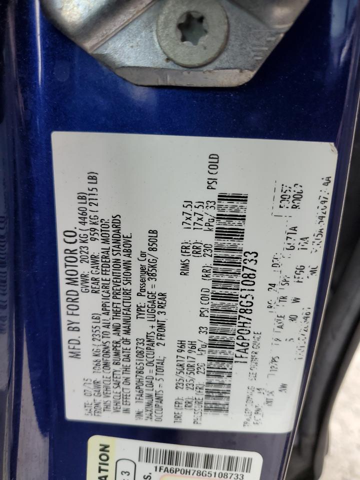 2016 FORD FUSION