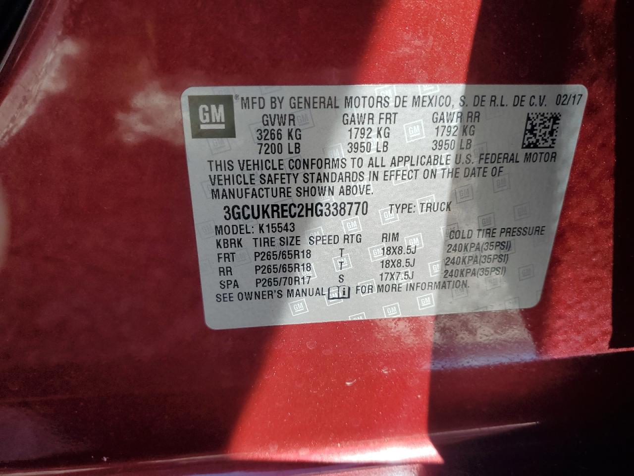 2017 CHEVROLET Silverado