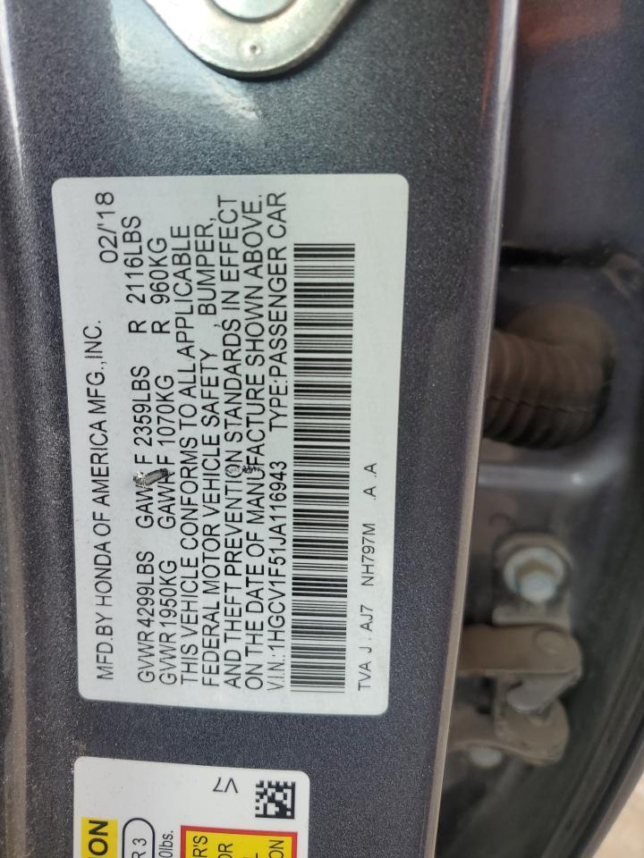 2018 HONDA ACCORD
