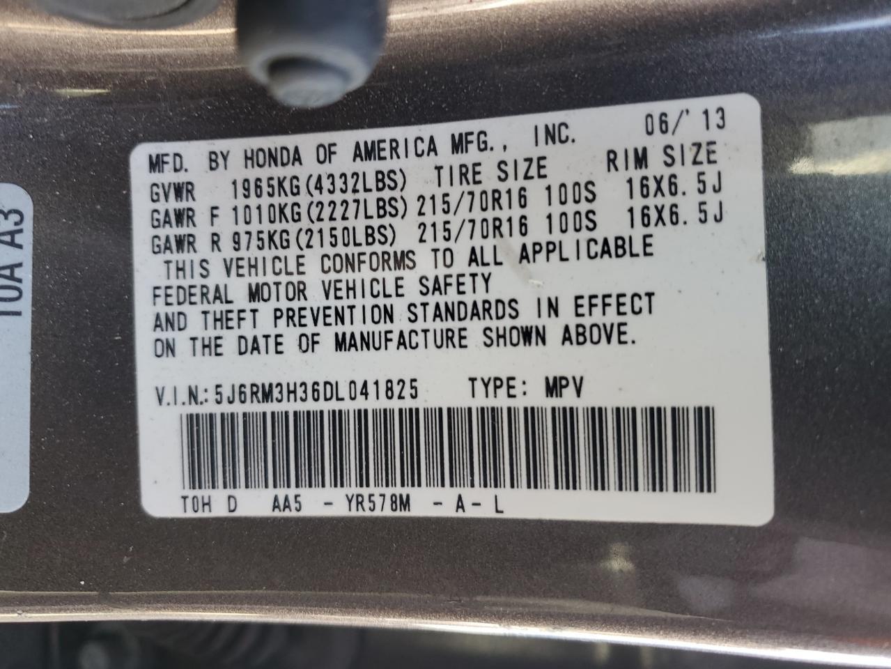 2013 HONDA CR-V