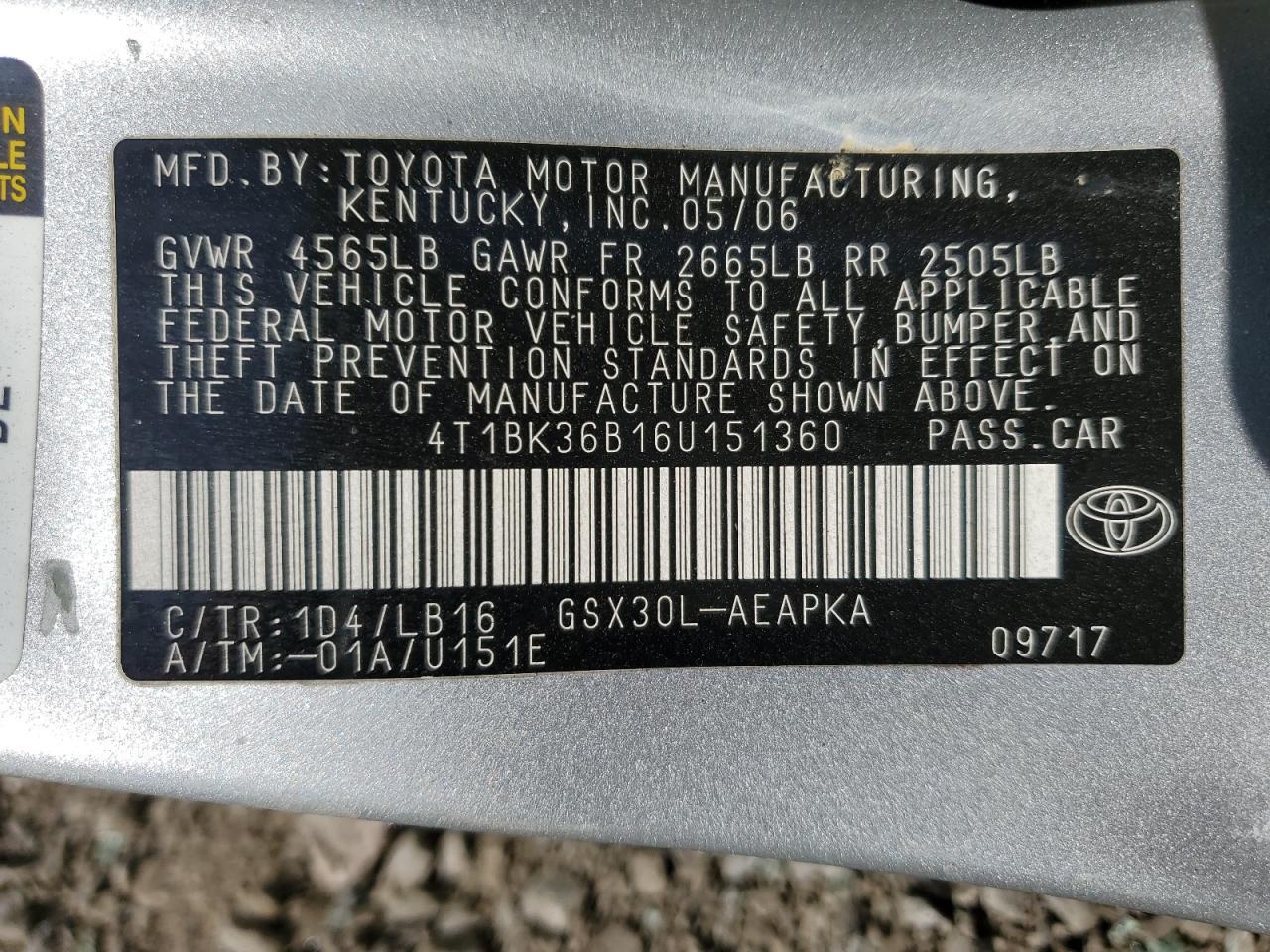 2006 TOYOTA Avalon