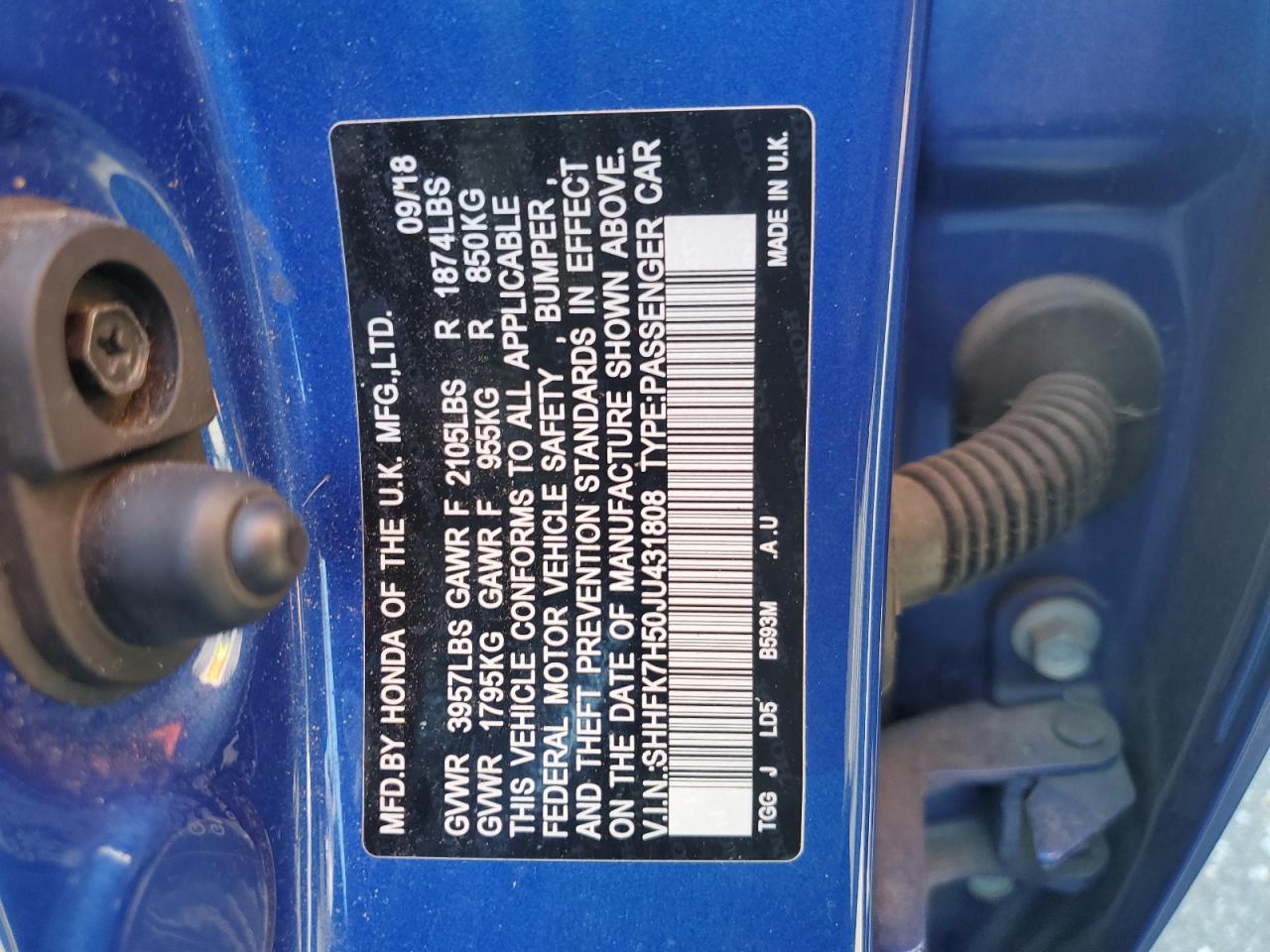2018 HONDA CIVIC