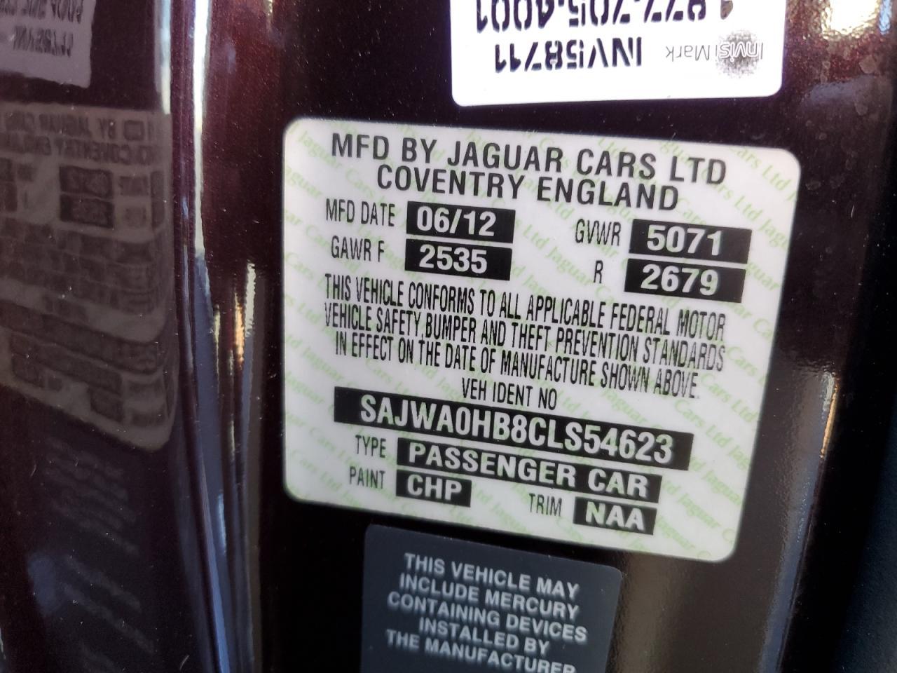 2012 JAGUAR XF