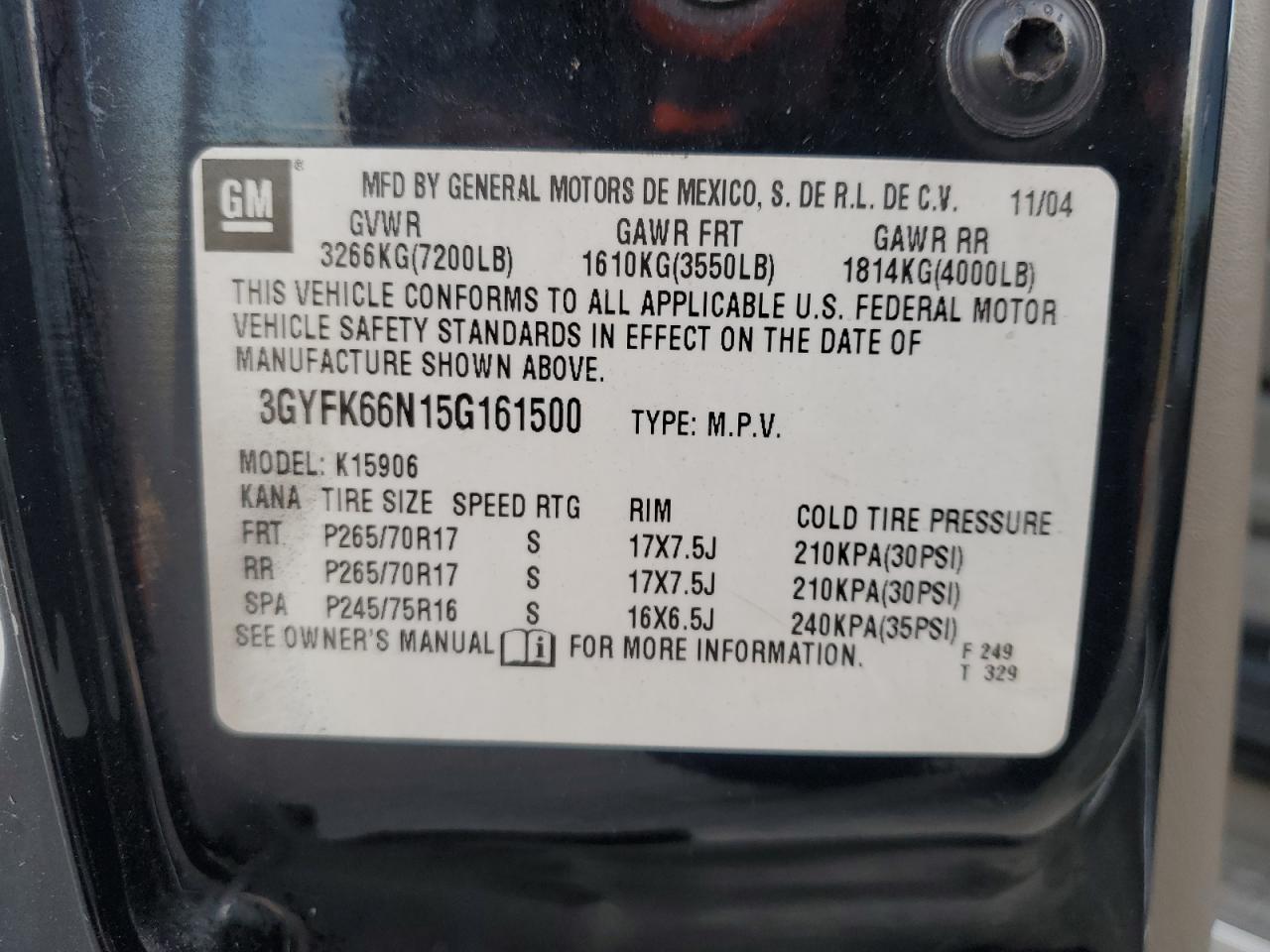 2005 CADILLAC Escalade ESV
