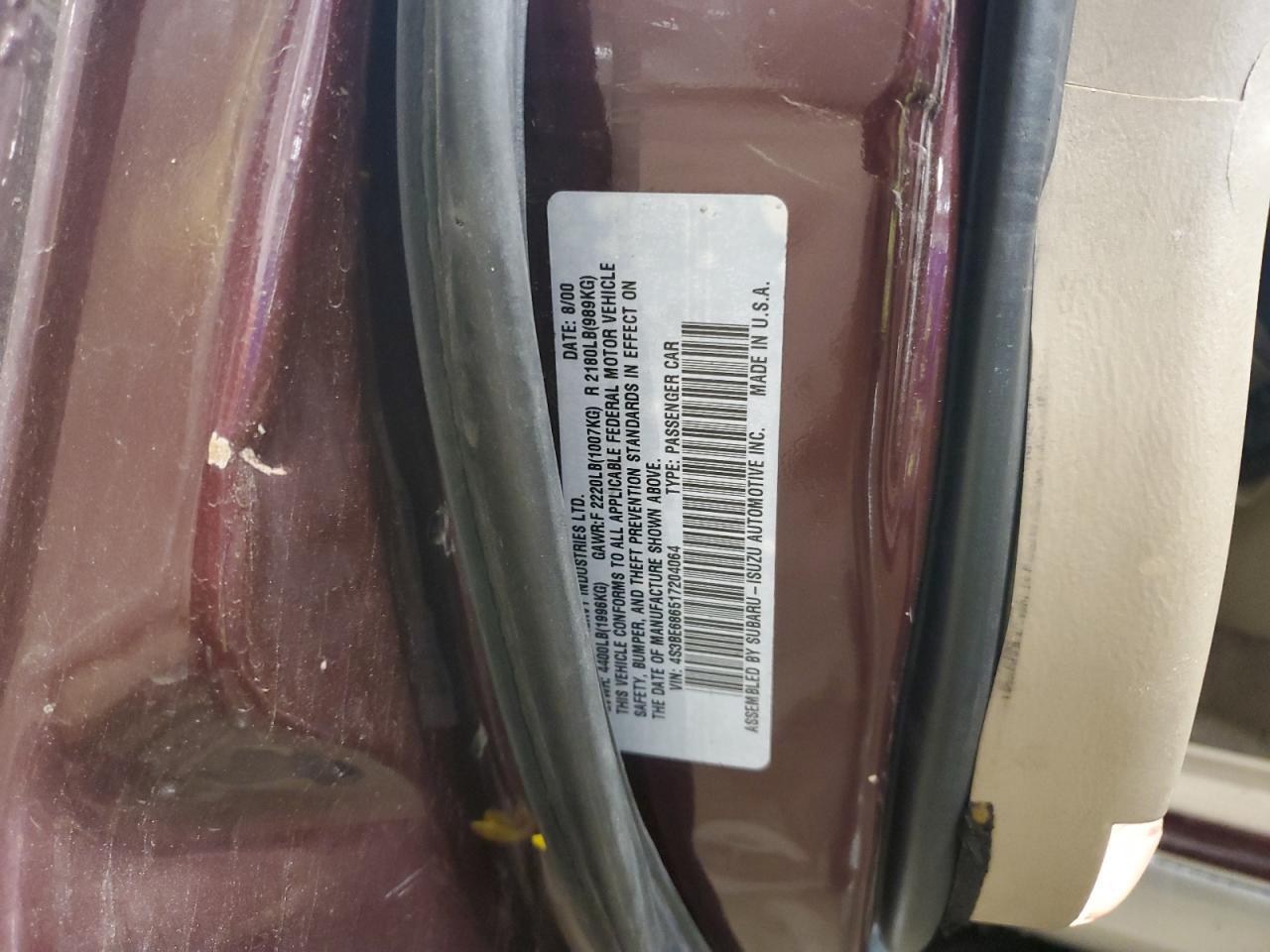 2001 SUBARU Legacy