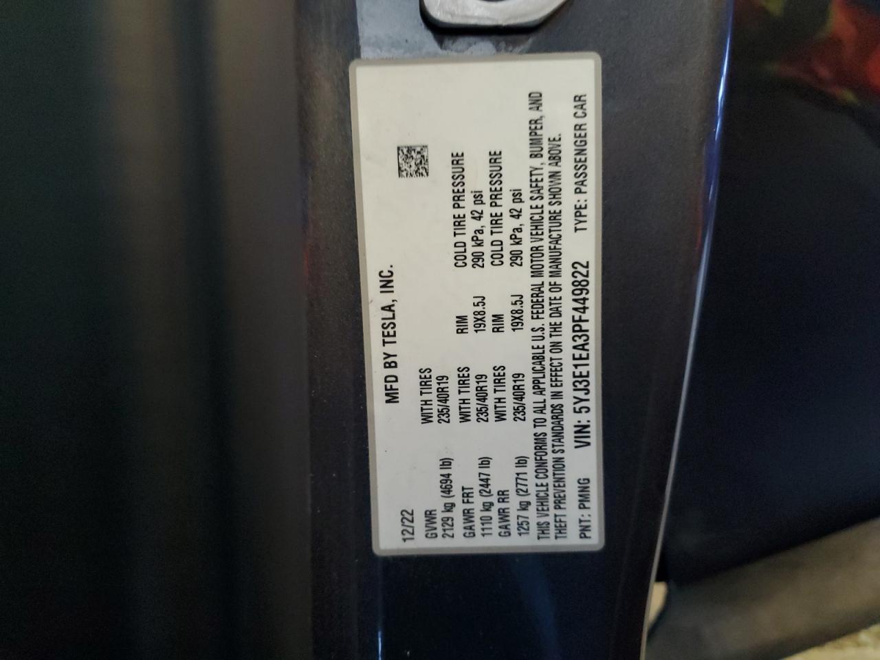 2023 TESLA MODEL 3