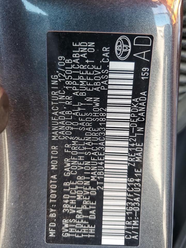 2010 TOYOTA COROLLA