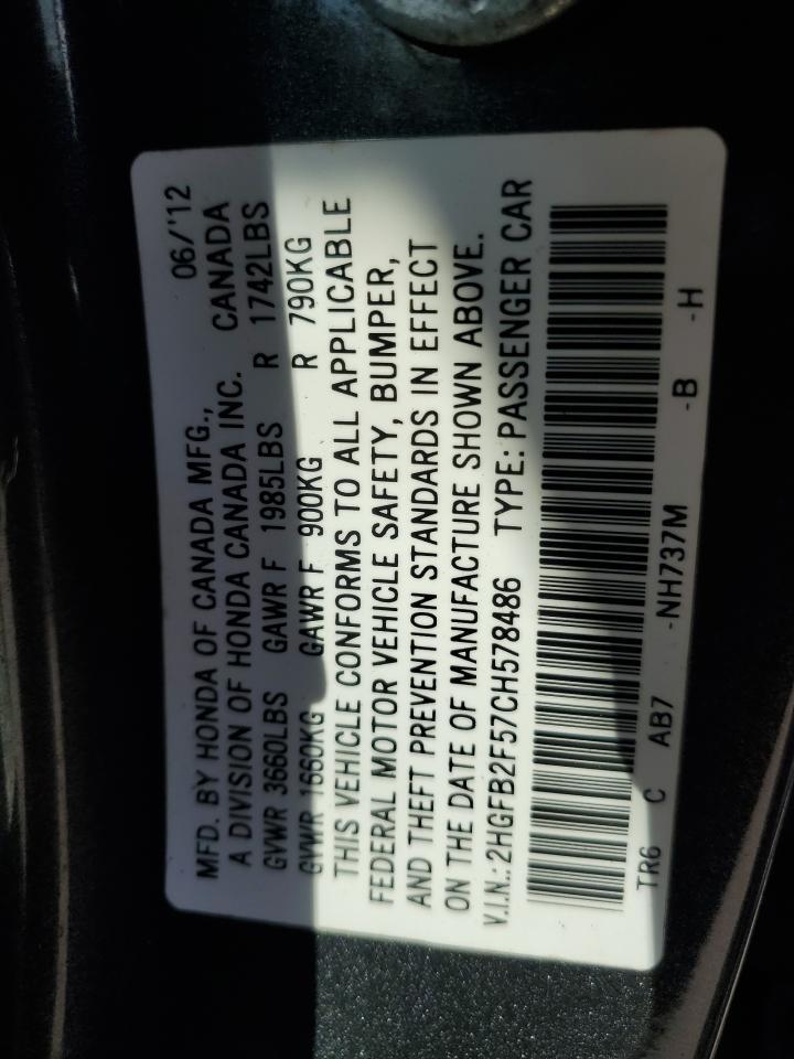 2012 HONDA CIVIC