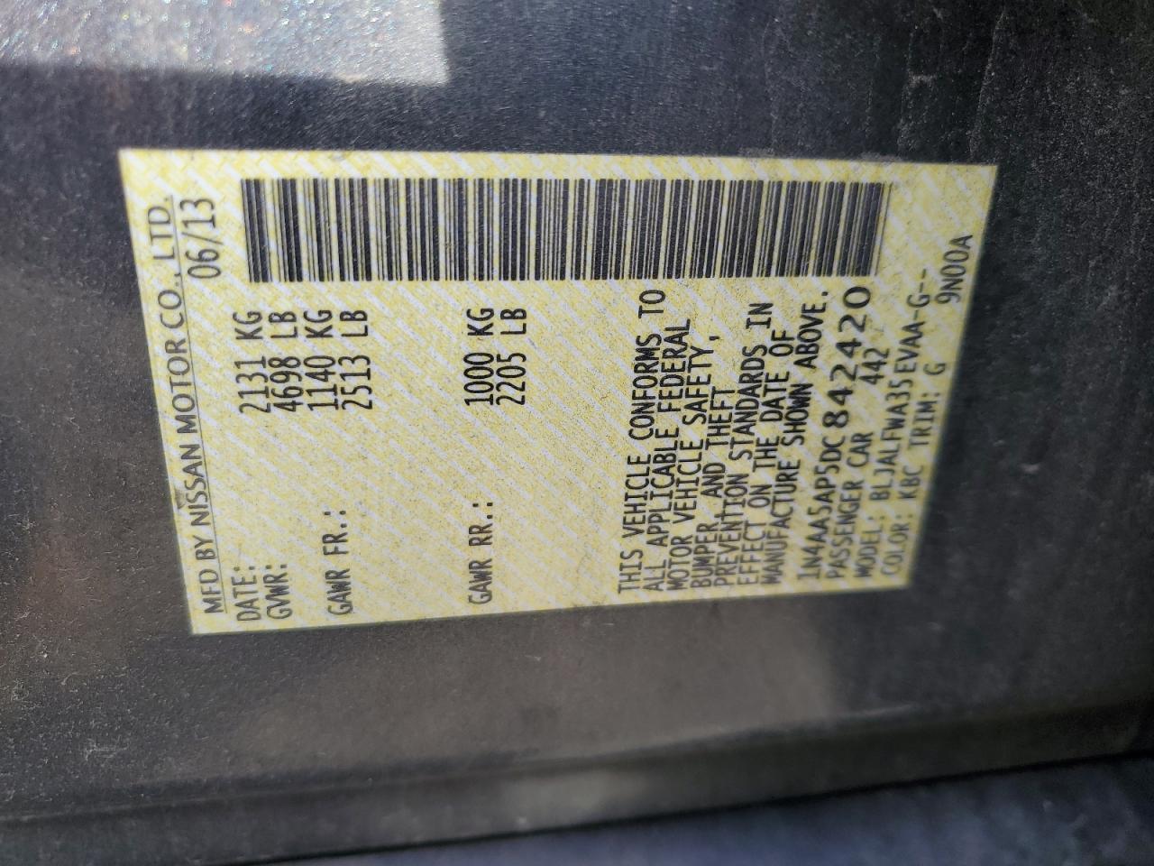 2013 NISSAN Maxima