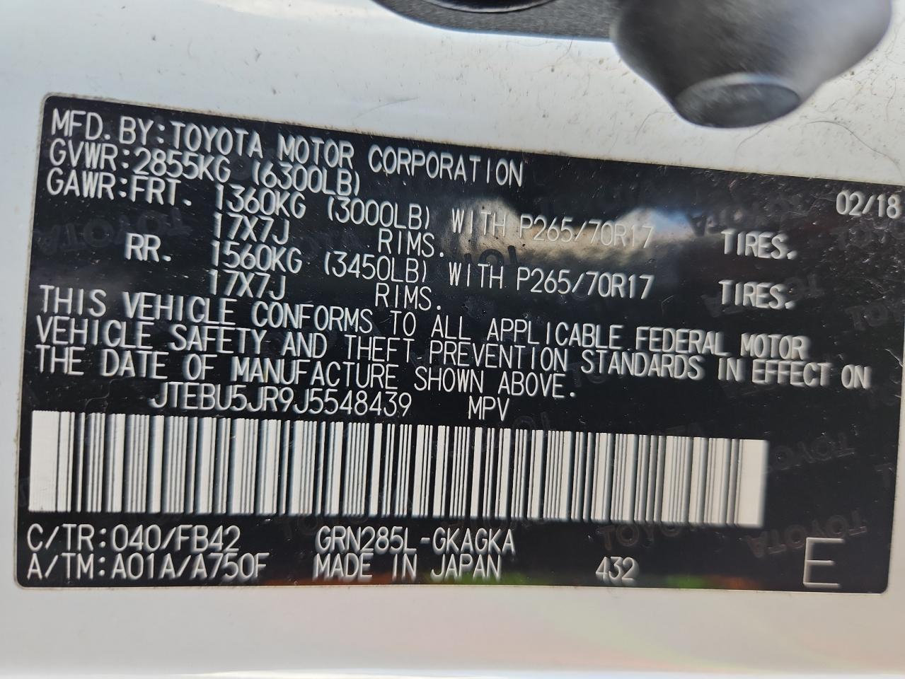 2018 TOYOTA 4Runner