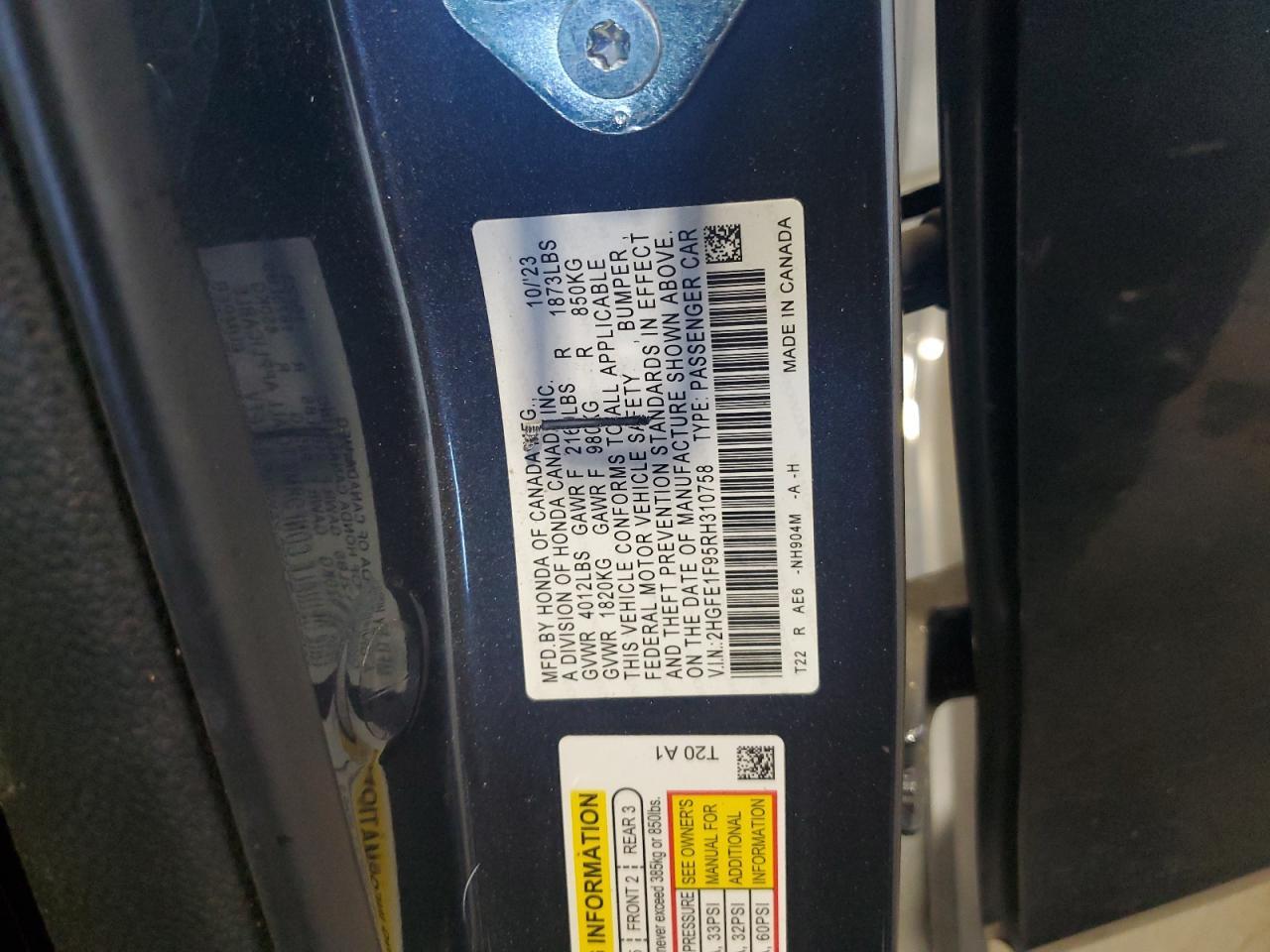 2024 HONDA CIVIC