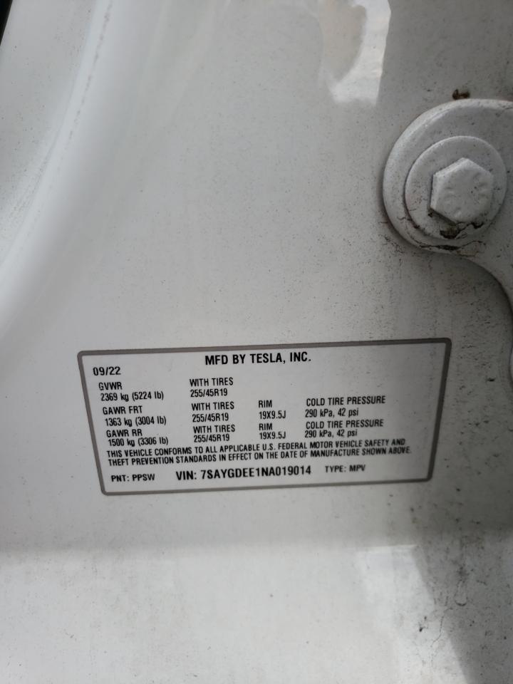 2022 TESLA MODEL Y