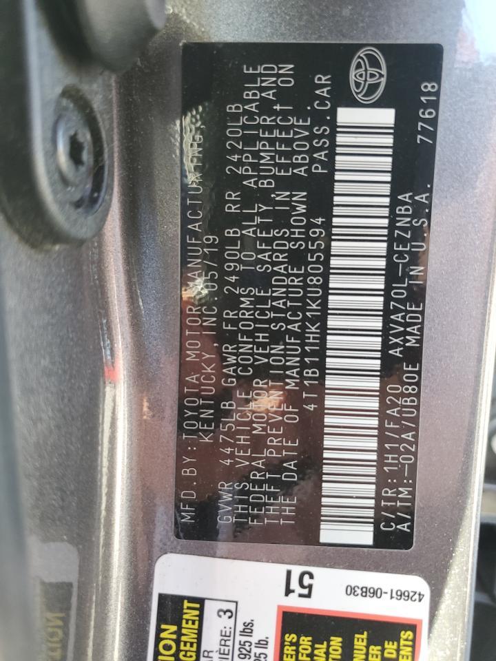 2019 TOYOTA CAMRY