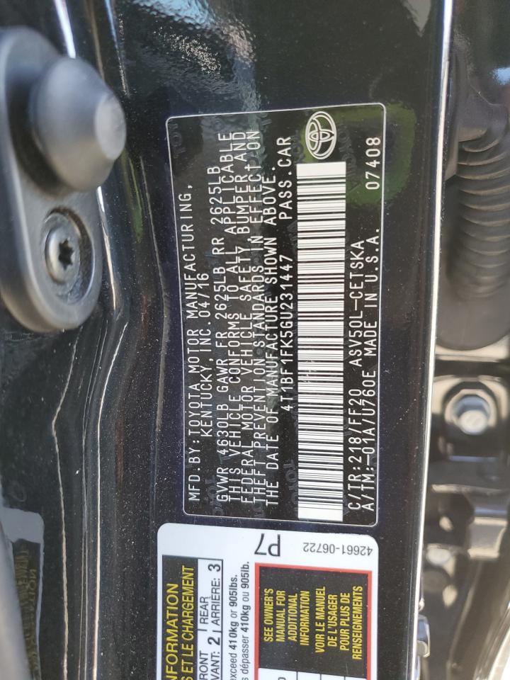 2016 TOYOTA CAMRY
