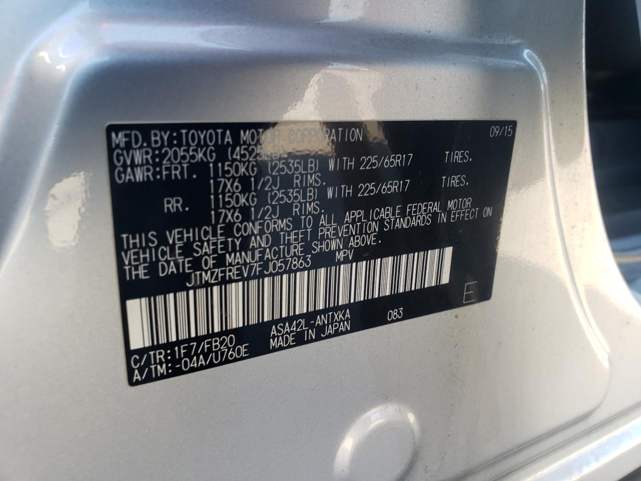2015 TOYOTA RAV4
