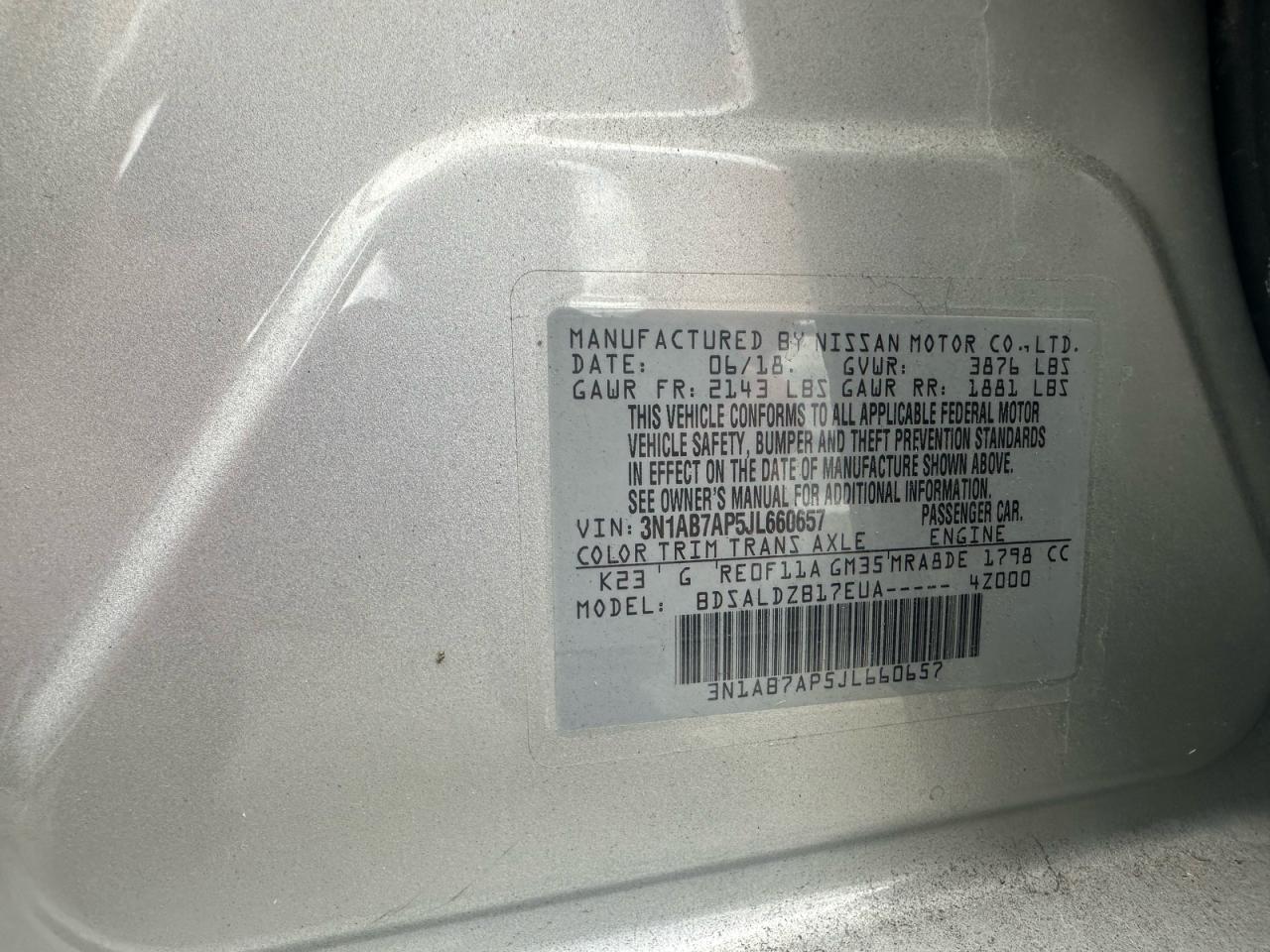 2018 NISSAN SENTRA
