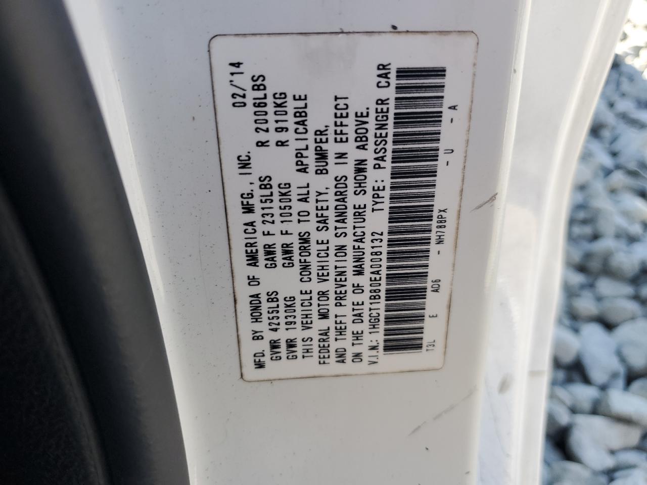 2014 HONDA ACCORD