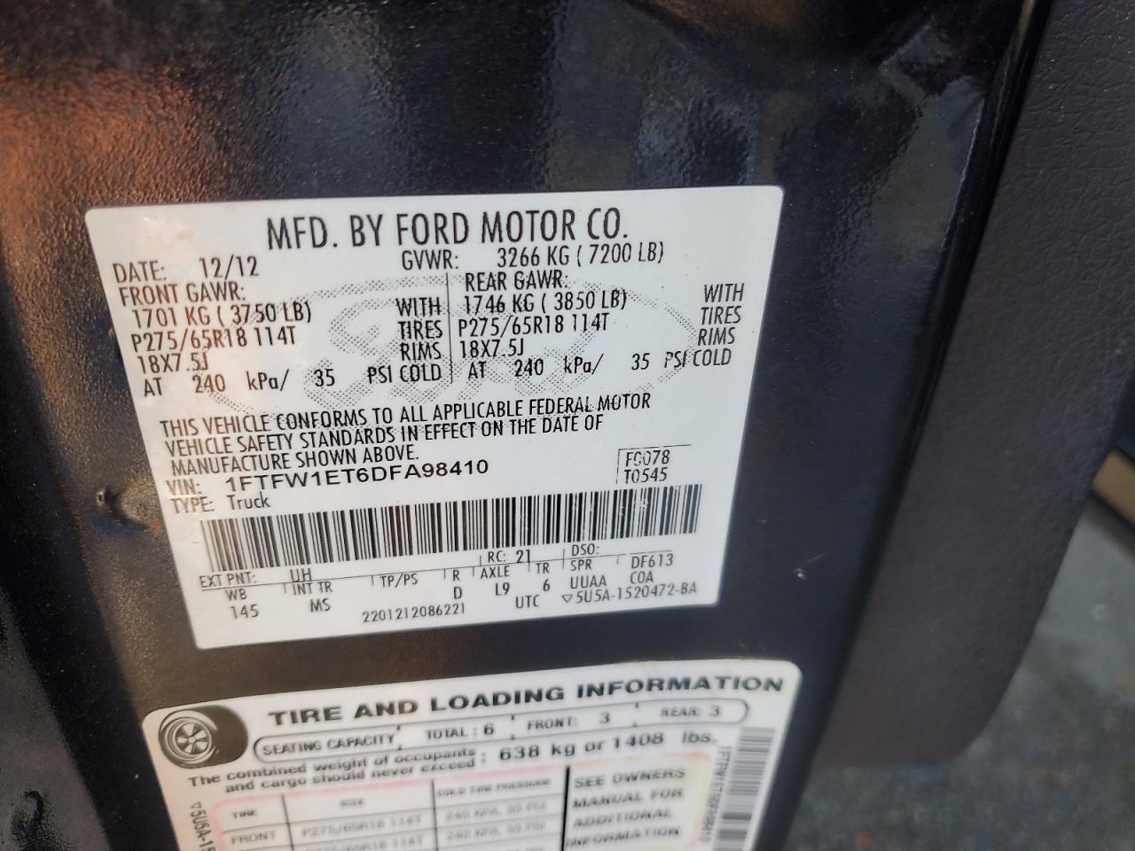 2013 FORD F-150
