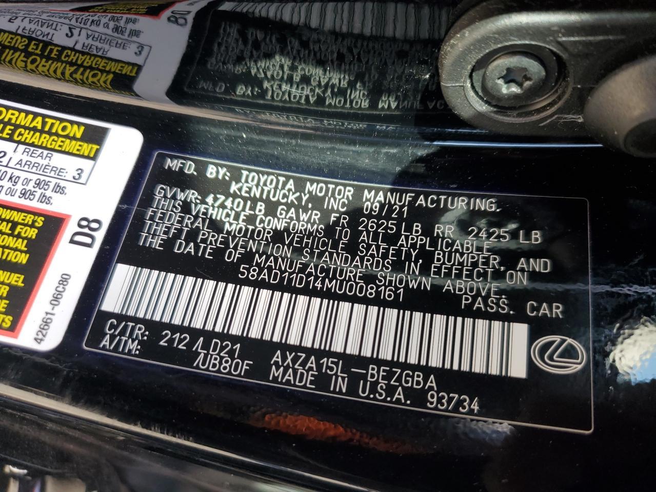 2021 LEXUS Es