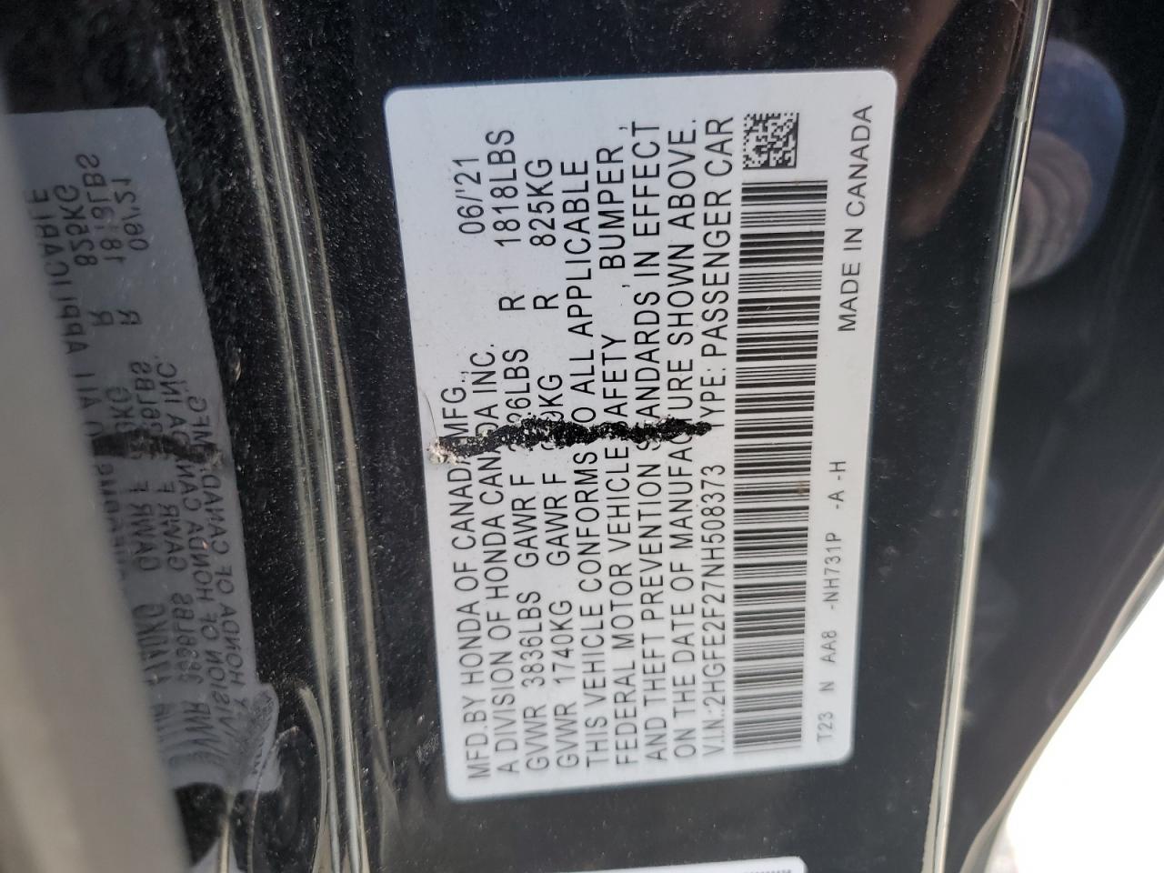 2022 HONDA CIVIC