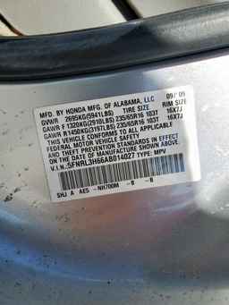 2010 HONDA ODYSSEY