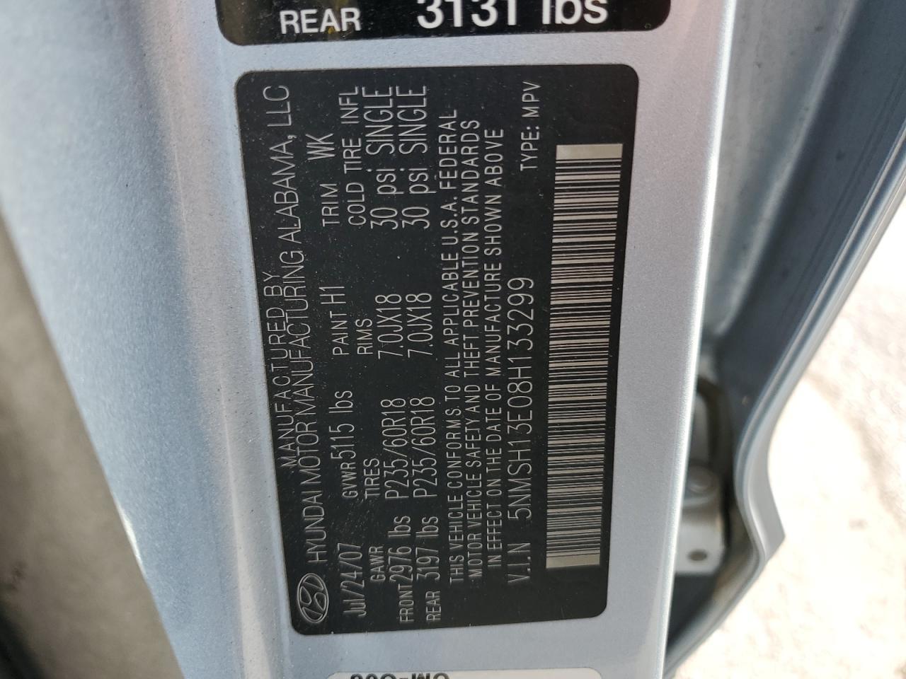 2008 HYUNDAI SANTA FE
