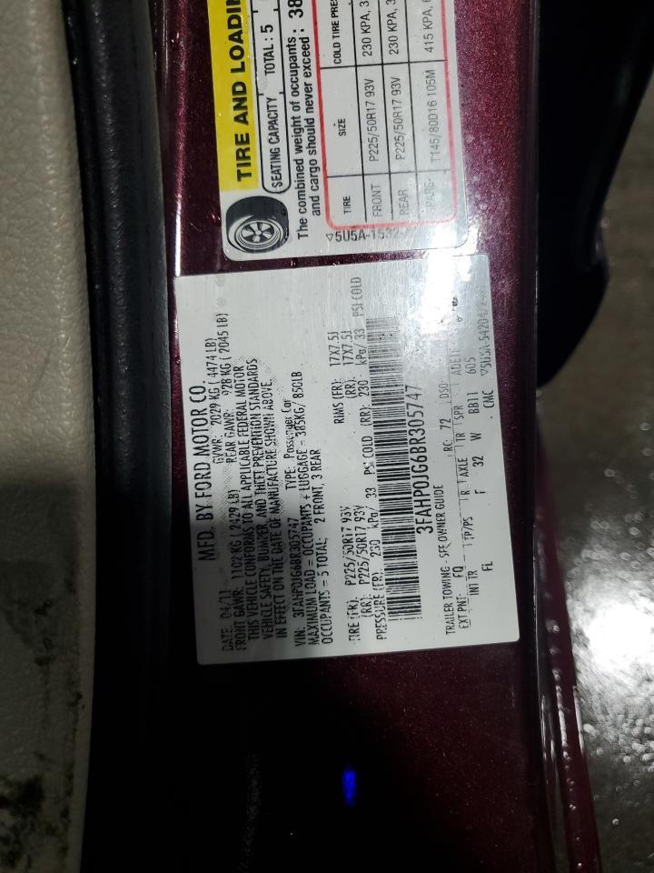 2011 FORD FUSION