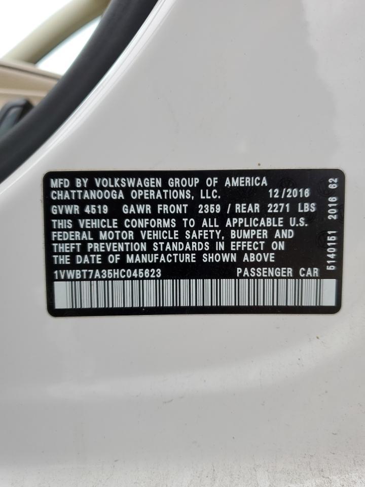 2017 VOLKSWAGEN Passat