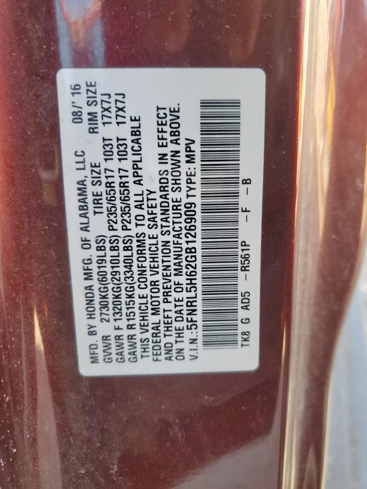 2016 HONDA ODYSSEY