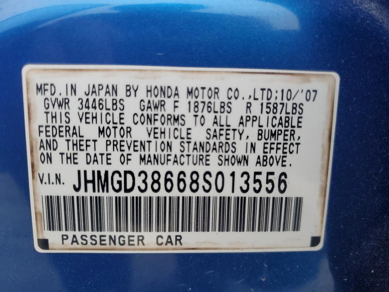 2008 HONDA FIT