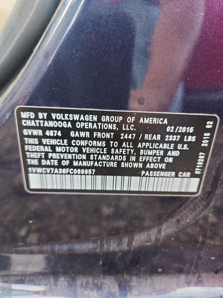 2015 VOLKSWAGEN Passat