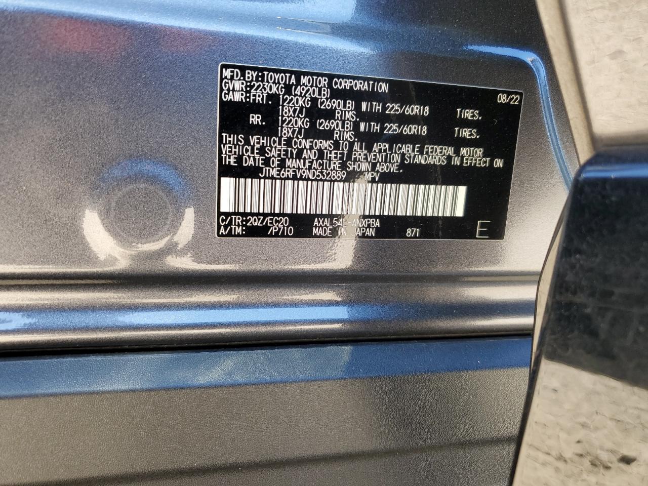 2022 TOYOTA RAV4
