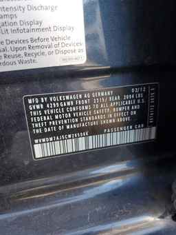2012 VOLKSWAGEN GOLF