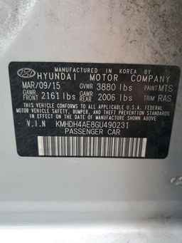 2016 HYUNDAI ELANTRA