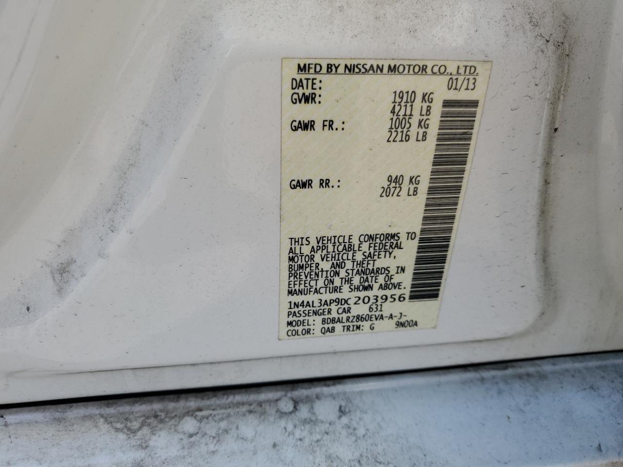 2013 NISSAN ALTIMA