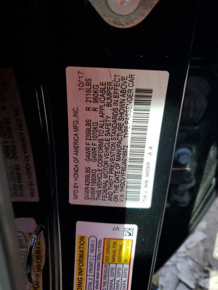 2018 HONDA ACCORD