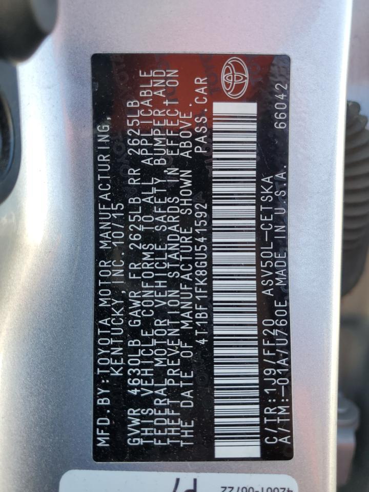 2016 TOYOTA CAMRY