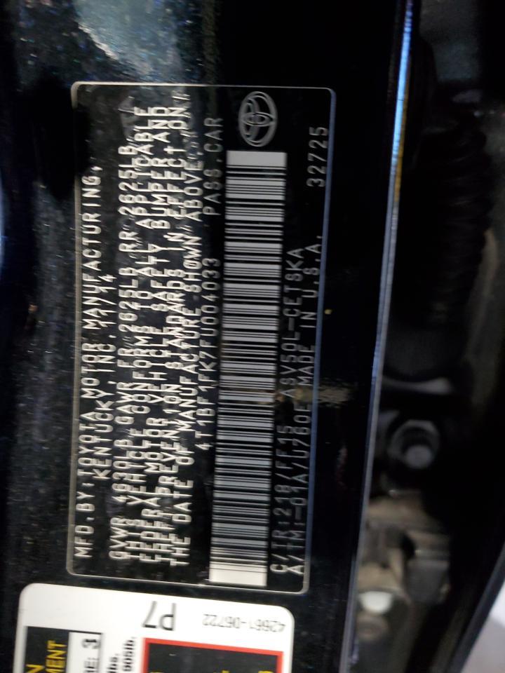 2015 TOYOTA CAMRY