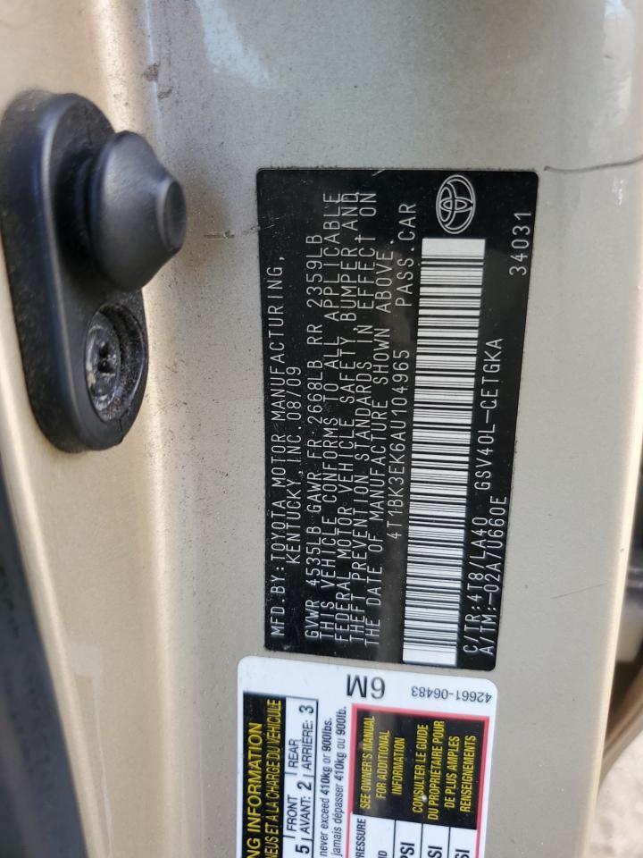 2010 TOYOTA CAMRY