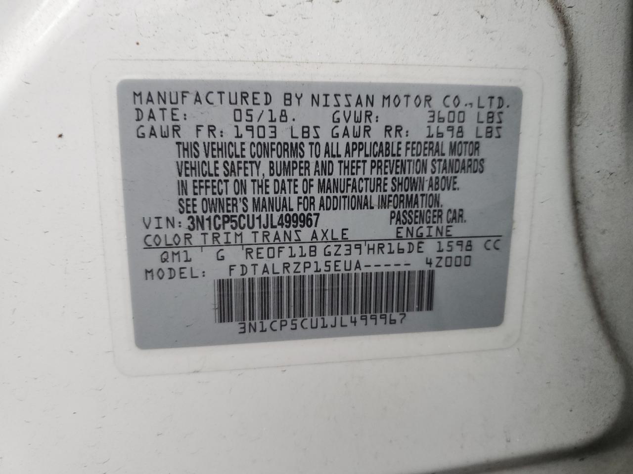 2018 NISSAN KICKS