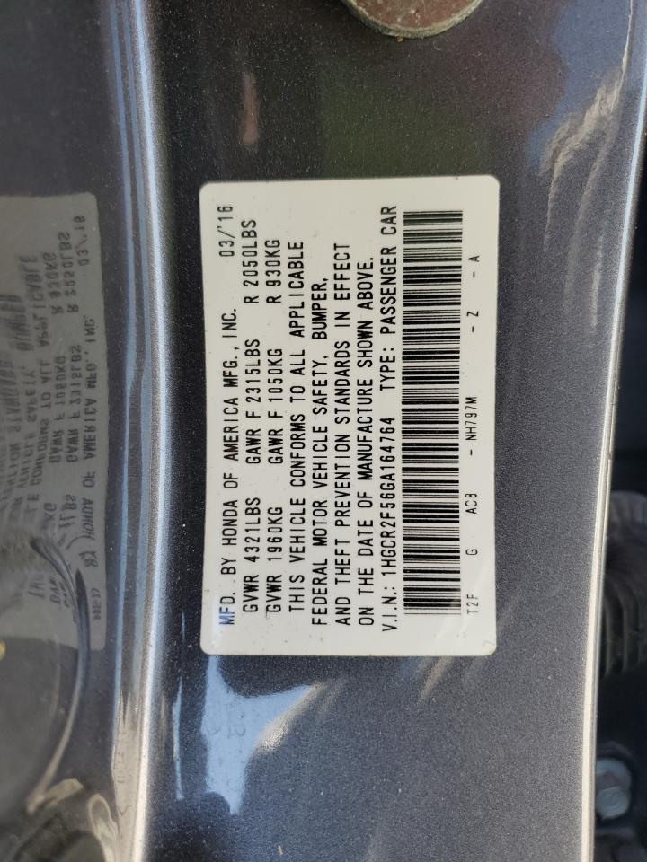 2016 HONDA ACCORD