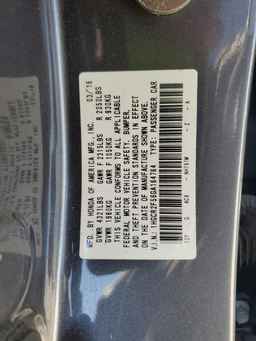 2016 HONDA ACCORD