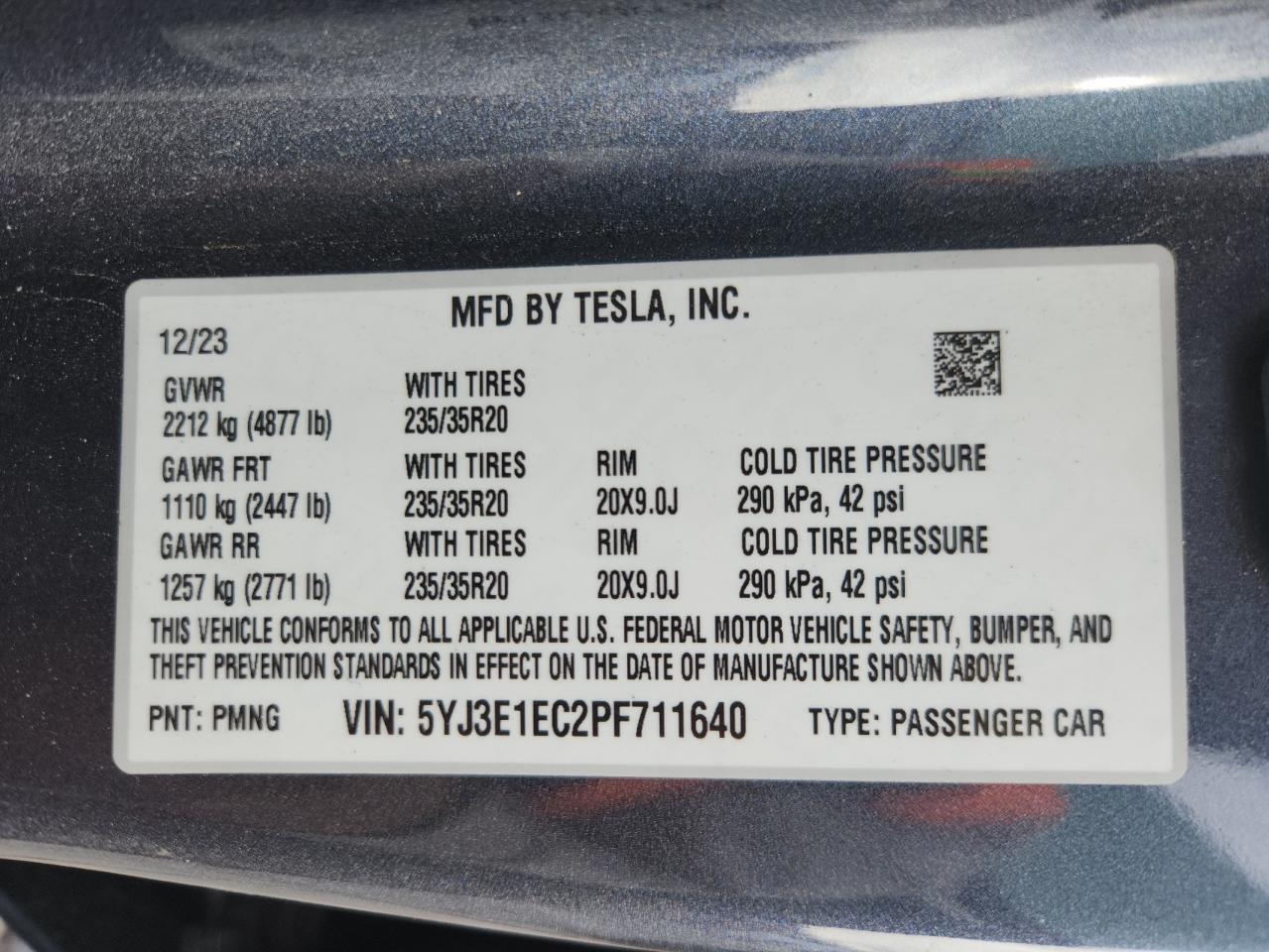 2023 TESLA MODEL 3