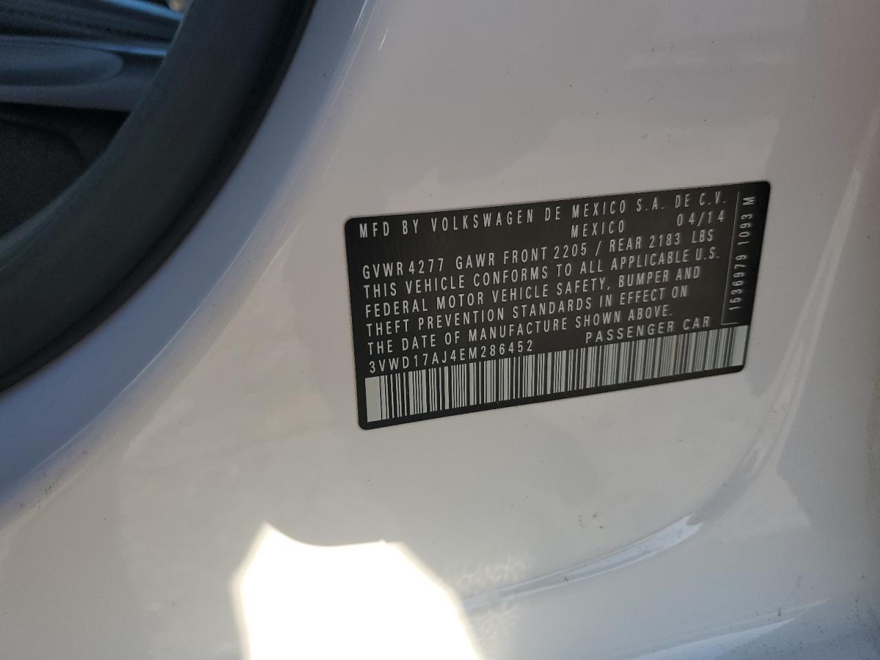 2014 VOLKSWAGEN JETTA