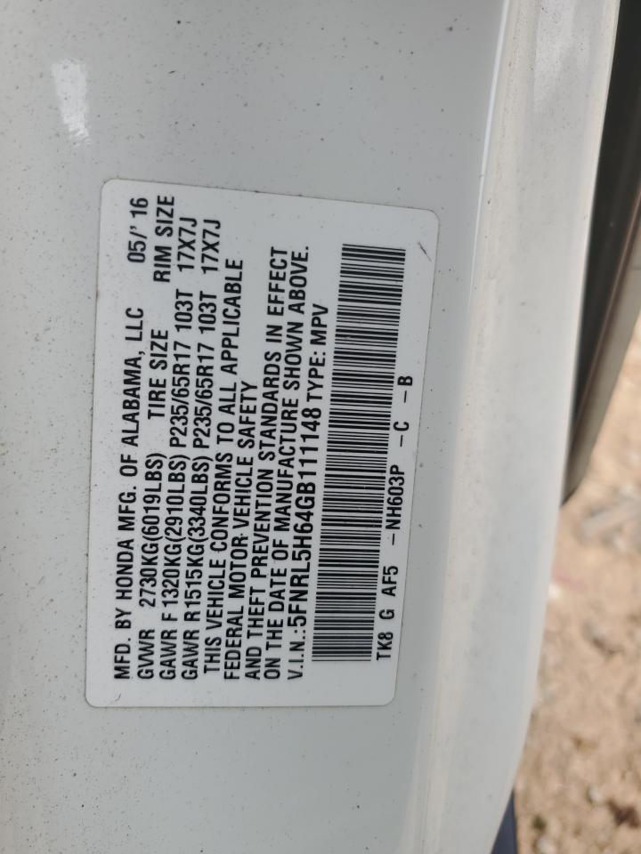 2016 HONDA ODYSSEY