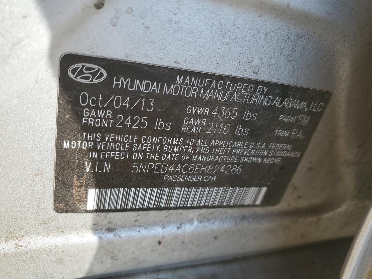 2014 HYUNDAI SONATA