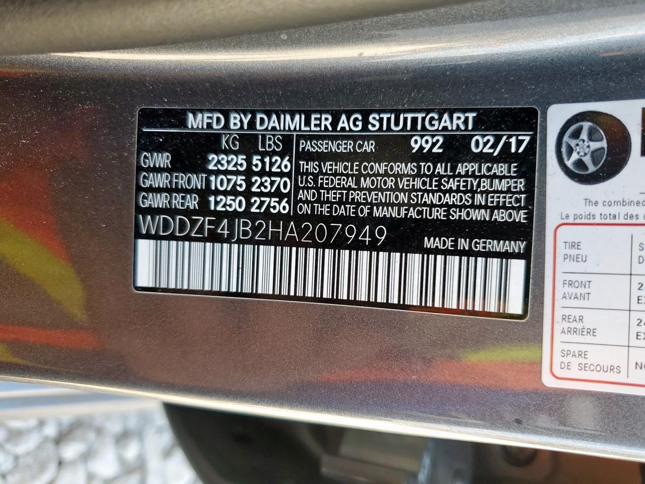 2017 MERCEDES-BENZ E-Class